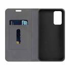 For LG Wing 5G Canvas Three-color Stitching Business Horizontal Flip Leather Case with Holder & Card Slot(Blue) - 2