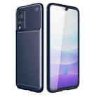 For vivo S9 Carbon Fiber Texture Shockproof TPU Case(Blue) - 1