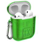 For Apple AirPods 1 PC + TPU Mars Translucent Armor Textured Earphone Protective Case with Anti-lost Buckle, Support Wireless Charging(Green) - 1