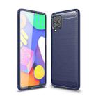 For Samsung Galaxy F62 / M62 Brushed Texture Carbon Fiber TPU Case(Navy Blue) - 1