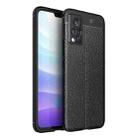 For vivo S9 Litchi Texture TPU Shockproof Case(Black) - 1