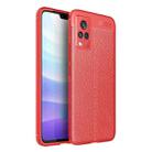 For vivo S9 Litchi Texture TPU Shockproof Case(Red) - 1