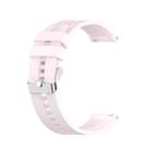 For Amazfit GTR 2e / GTR 2 22mm Silicone Watch Band with Silver Buckle(Sand Pink) - 1