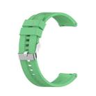 For Amazfit GTS 2e / GTS 2 20mm Silicone Watch Band with Silver Buckle(Mint Green) - 1