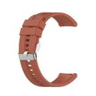 For Amazfit GTS 2e / GTS 2 20mm Silicone Watch Band with Silver Buckle(Cabernet Orange) - 1