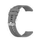 For Amazfit GTS 2e / GTS 2 20mm Silicone Watch Band with Silver Buckle(Grey) - 1