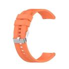 For Amazfit GTS 2e / GTS 2 20mm Silicone Watch Band with Silver Buckle(Vibrant Orange) - 1