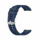 For Amazfit GTS 2e / GTS 2 20mm Silicone Watch Band with Silver Buckle(Dark Blue) - 1