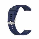 For Amazfit GTS 2e / GTS 2 20mm Silicone Watch Band with Silver Buckle(Midnight Blue) - 1