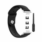 For Huawei Watch Fit 18mm Back Buckle Style Silicone Solid Color Watch Band(Black) - 1