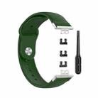 For Huawei Watch Fit 18mm Back Buckle Style Silicone Solid Color Watch Band(Army Green) - 1