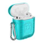 For Apple AirPods 2 PC + TPU Mars Translucent Armor Textured Earphone Protective Case with Anti-lost Buckle, Support Wireless Charging(Light Green) - 1