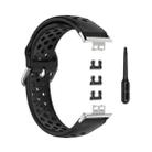 For Huawei Watch Fit 18mm Sport Style Silicone Solid Color Watch Band(Black) - 1