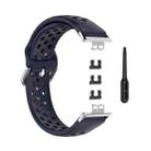 For Huawei Watch Fit 18mm Sport Style Silicone Solid Color Watch Band(Dark Blue) - 1