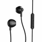 REMAX RM-711 Music Wired Earphone with MIC & Support Hands-free(Black) - 1