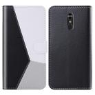 For LG Q Stylo 4 / Q8 Tricolor Stitching Horizontal Flip TPU + PU Leather Case with Holder & Card Slots & Wallet(Black) - 1