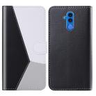 For Huawei Mate 20 Lite Tricolor Stitching Horizontal Flip TPU + PU Leather Case with Holder & Card Slots & Wallet(Black) - 1