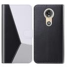 For Motorola Moto G7 Power Tricolor Stitching Horizontal Flip TPU + PU Leather Case with Holder & Card Slots & Wallet(Black) - 1