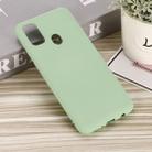 For Galaxy M30s Solid Color Liquid Silicone Dropproof Full Coverage Protective Case(Green) - 1