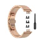 For Huawei Watch Fit Stainless Steel Watch Band(Rose Gold) - 1