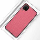 For Samsung Galaxy A42 5G Shockproof Cloth Texture PC + TPU Protective Case(Pink) - 1