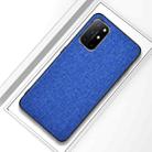 For Samsung Galaxy A52 5G / 4G Shockproof Cloth Texture PC + TPU Protective Case(Blue) - 1