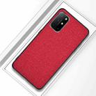 For Samsung Galaxy A52 5G / 4G Shockproof Cloth Texture PC + TPU Protective Case(Red) - 1
