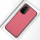 For Xiaomi Redmi K40 / K40 Pro / K40 Pro+ Shockproof Cloth Texture PC + TPU Protective Case(Pink) - 1