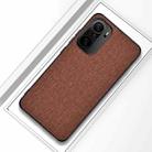 For Xiaomi Redmi K40 / K40 Pro / K40 Pro+ Shockproof Cloth Texture PC + TPU Protective Case(Brown) - 1