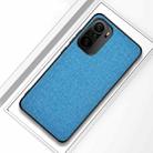 For Xiaomi Redmi K40 / K40 Pro / K40 Pro+ Shockproof Cloth Texture PC + TPU Protective Case(Sky Blue) - 1