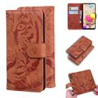 For LG K42 Tiger Embossing Pattern Horizontal Flip Leather Case with Holder & Card Slots & Wallet(Brown) - 1