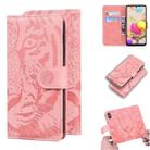 For LG K42 Tiger Embossing Pattern Horizontal Flip Leather Case with Holder & Card Slots & Wallet(Pink) - 1