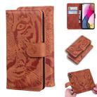 For Motorola Moto G Stylus (2021) Tiger Embossing Pattern Horizontal Flip Leather Case with Holder & Card Slots & Wallet(Brown) - 1