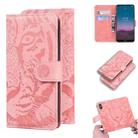 For Nokia 5.4 Tiger Embossing Pattern Horizontal Flip Leather Case with Holder & Card Slots & Wallet(Pink) - 1