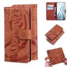 For Xiaomi Mi 11 Tiger Embossing Pattern Horizontal Flip Leather Case with Holder & Card Slots & Wallet(Brown) - 1