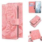 For Xiaomi Mi 11 Tiger Embossing Pattern Horizontal Flip Leather Case with Holder & Card Slots & Wallet(Pink) - 1