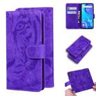 For UMIDIGI A7S Tiger Embossing Pattern Horizontal Flip Leather Case with Holder & Card Slots & Wallet(Purple) - 1