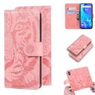 For UMIDIGI A7S Tiger Embossing Pattern Horizontal Flip Leather Case with Holder & Card Slots & Wallet(Pink) - 1