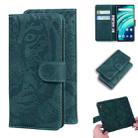 For UMIDIGI A9 Pro Tiger Embossing Pattern Horizontal Flip Leather Case with Holder & Card Slots & Wallet(Green) - 1