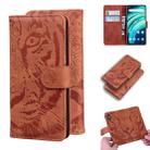 For UMIDIGI A9 Pro Tiger Embossing Pattern Horizontal Flip Leather Case with Holder & Card Slots & Wallet(Brown) - 1