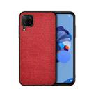 For Samsung Galaxy A42 5G Shockproof Cloth Texture PC+ TPU Protective Case(Red) - 1
