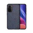 For Xiaomi Redmi K40 / K40 Pro / K40 Pro+ Shockproof Cloth Texture PC+ TPU Protective Case(Blue) - 1