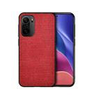 For Xiaomi Redmi K40 / K40 Pro / K40 Pro+ Shockproof Cloth Texture PC+ TPU Protective Case(Red) - 1