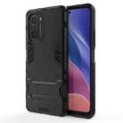 For Xiaomi Redmi K40 / K40 Pro Shockproof Protective Case with Holder(Black) - 1