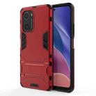 For Xiaomi Redmi K40 / K40 Pro Shockproof Protective Case with Holder(Red) - 1