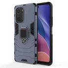 For Xiaomi Redmi K40 / K40 Pro Shockproof PC + TPU Protective Case with Magnetic Ring Holder(Navy Blue) - 1