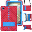 Shockproof Rhombus Robot PC + Silicone Protective Case with Holder & Shoulder Strap For Samsung Galaxy Tab A7 10.4 (2020)(Red+Blue) - 1