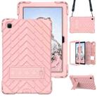 Shockproof Rhombus Robot PC + Silicone Protective Case with Holder & Shoulder Strap For Samsung Galaxy Tab A7 10.4 (2020)(Rose Gold) - 1
