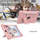For iPad 10.2 2021 / 2020 / 2019 Shockproof Rhombus Robot PC + Silicone Protective Case with Holder & Shoulder Strap(Rose Gold) - 5
