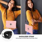 For iPad 10.2 2021 / 2020 / 2019 Shockproof Rhombus Robot PC + Silicone Protective Case with Holder & Shoulder Strap(Rose Gold) - 6